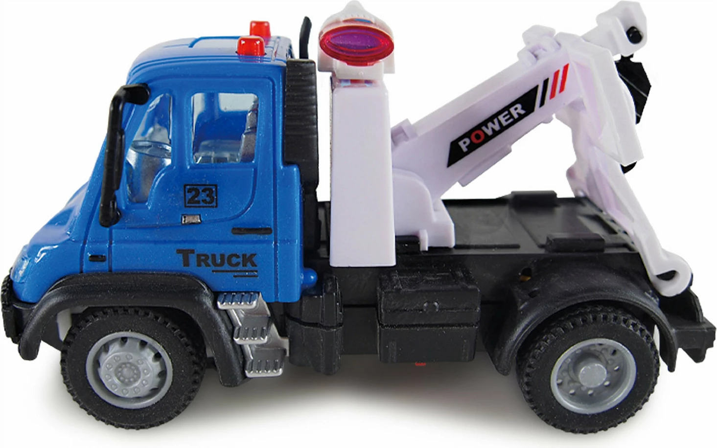Kamion lodër me telekomandë AMEWI Mini Truck 1:64, bateri 500 mAh, me drita, blu/bardhë