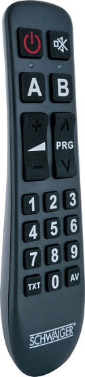 Telekomandë universale Schwaiger 2në1, 20 taste, IR, AAA, e zezë