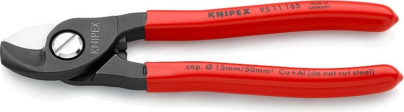 Darë anësore Knipex 95 11 165, 165mm, çelik, dorezë plastike, e kuqe