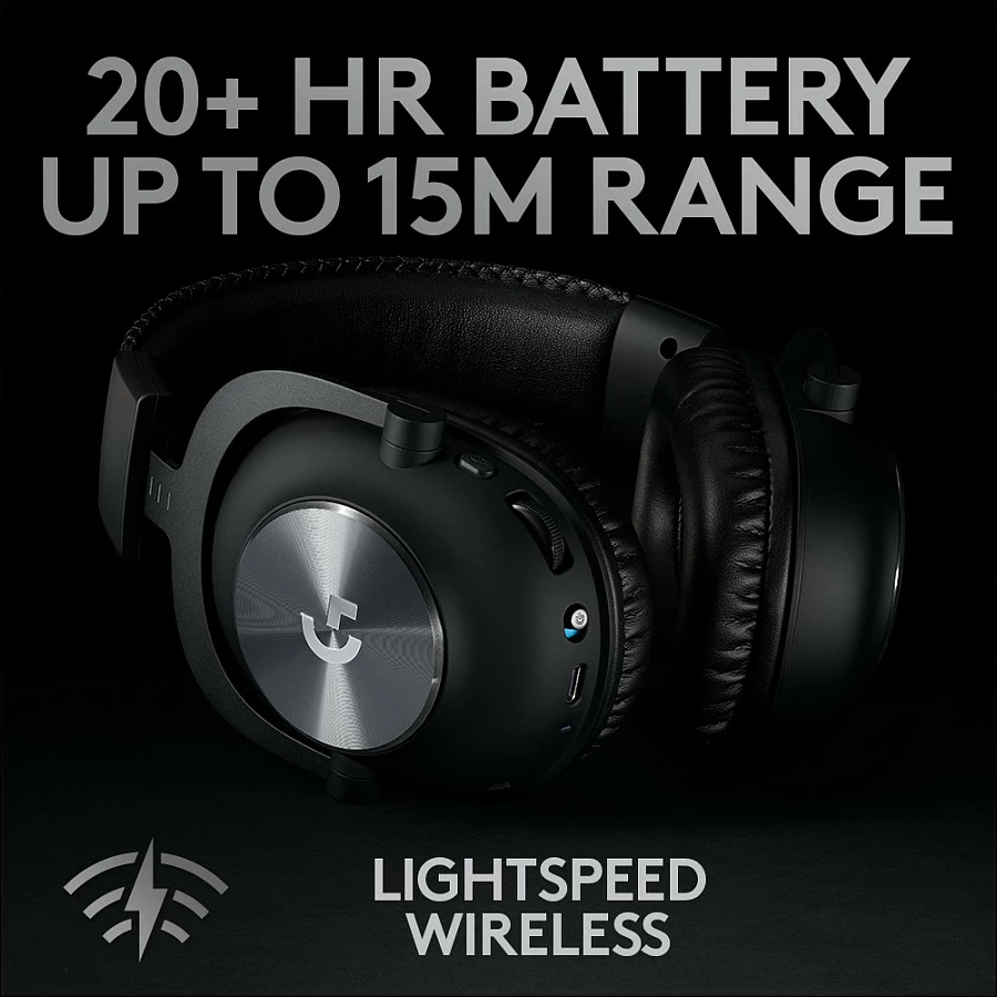 Kufje gaming Logitech G PRO X Wireless LIGHTSPEED, pa tel, 20 - 20000 Hz, e zezë