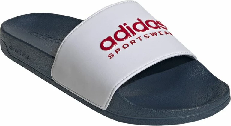 Flip-flops për meshkuj adidas, të bardha dhe blu e errët