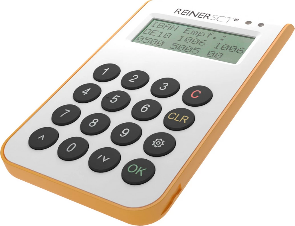 Lexues kartele REINER SCT cyberJack one, USB 2.0, ekran LCD, tastierë, bardhë/verdhë