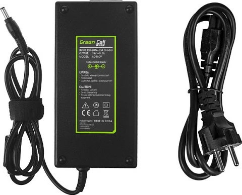 Adapter rryme për laptop Green Cell PRO 19V 9.5A 180W, i zi