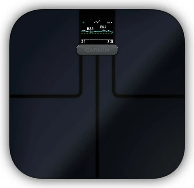 Peshore inteligjente Garmin Index S2, analizë trupore, Wi‑Fi/Bluetooth, 181.4 kg, e zezë
