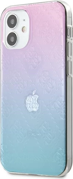 Mbështjellës Guess GUHCP12S3D4GGBP për iPhone 12 mini 5.4", 4G 3D Pattern, blu-rozë