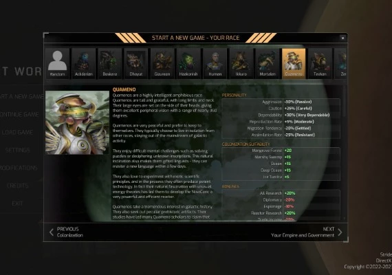 Distant Worlds 2 - Factions - Quameno and Gizureans DLC EN Global