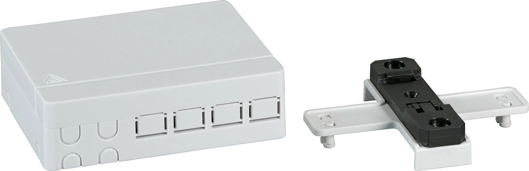 Kuti FTTH për shinë DIN (Hutschinë) EFB Elektronik, 4 fibra/4 adaptera, indoor, e bardhë