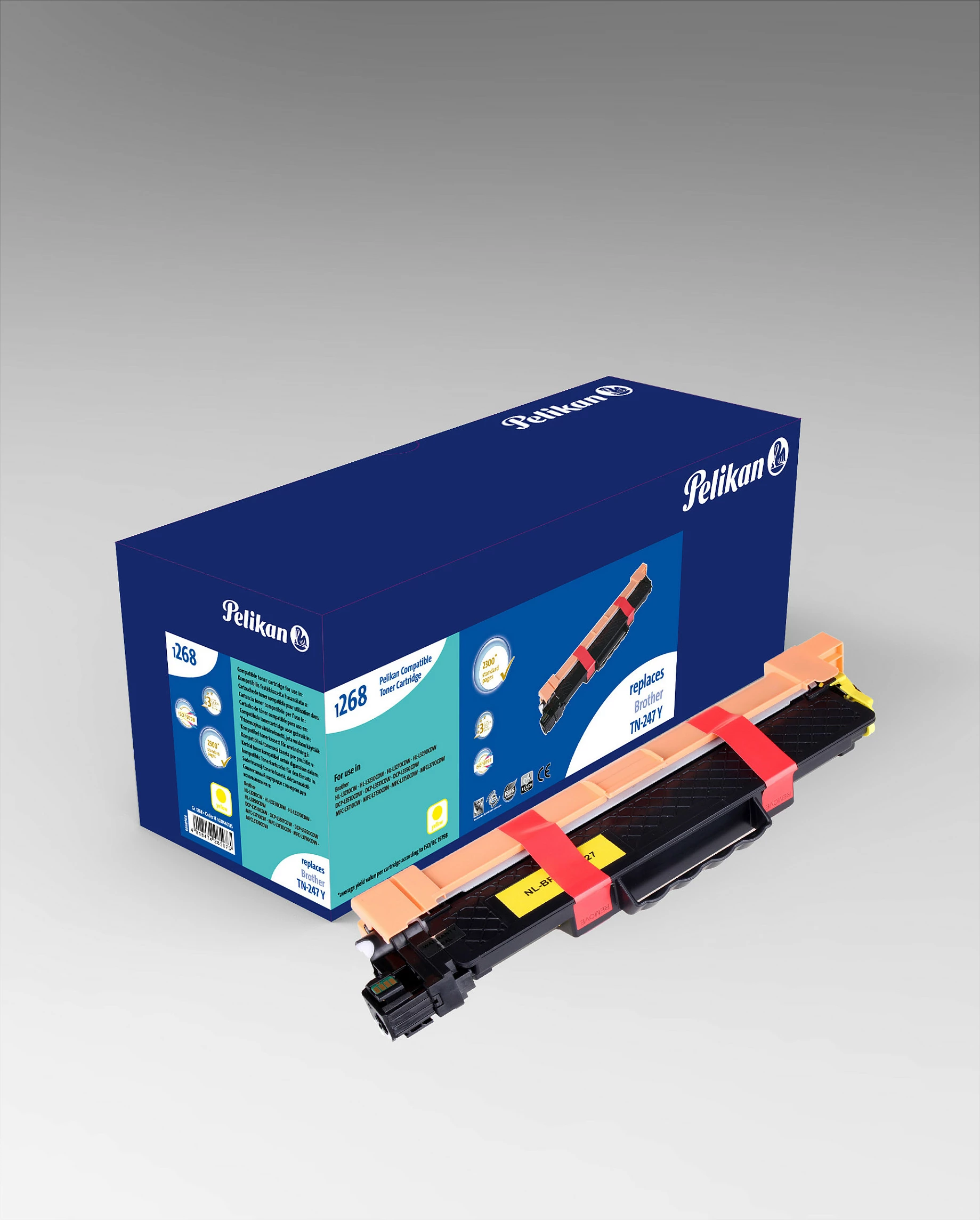 Toner Pelikan TN-247Y kompatibil për Brother, Yellow