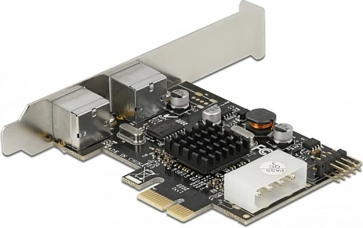 Kartë zgjerimi PCIe DeLOCK x1, 2x PS/2 + Header i brendshëm USB 2.0, Low Profile