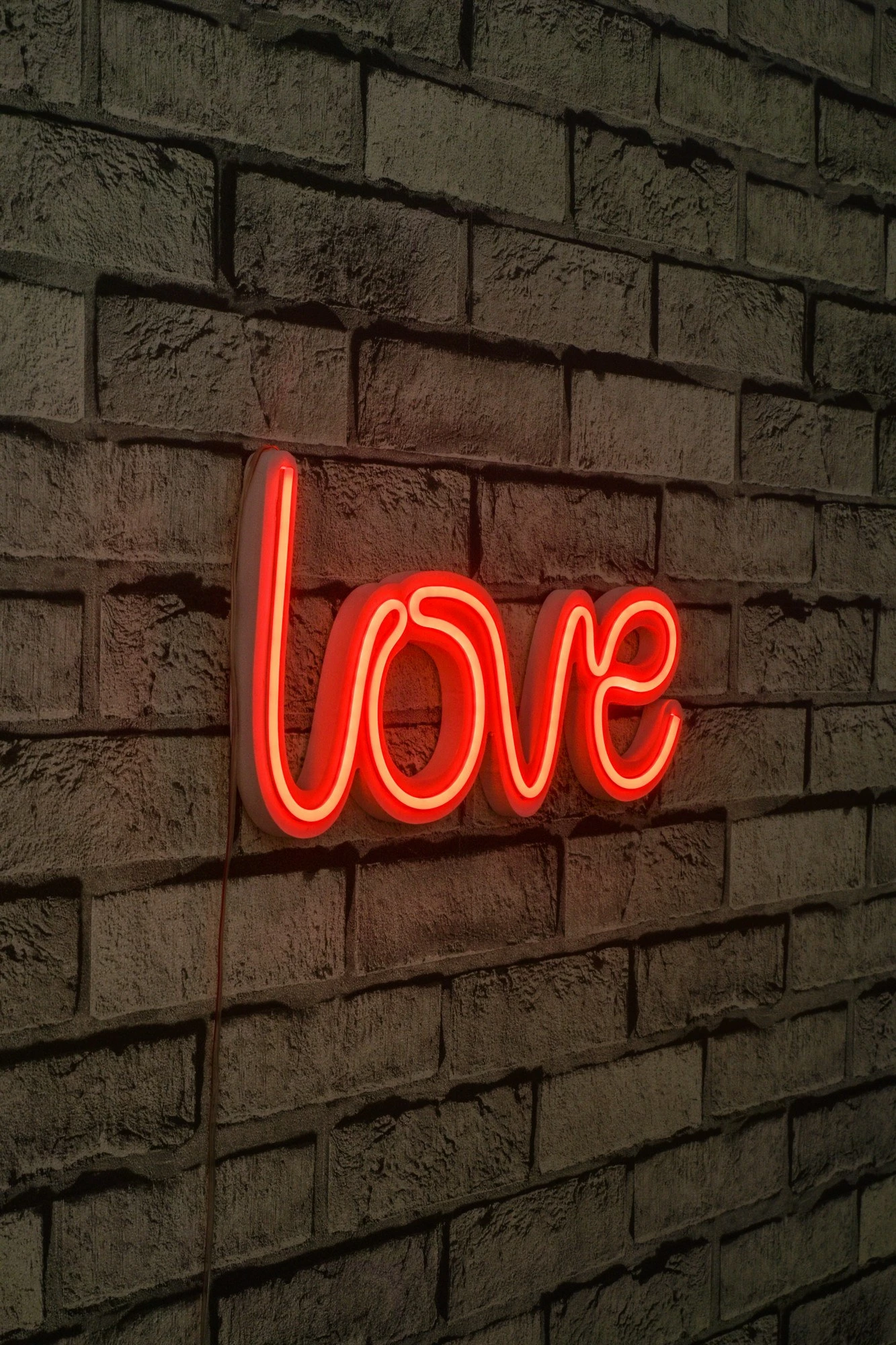 Dritë dekorative LED plastike, 'love', e kuqe