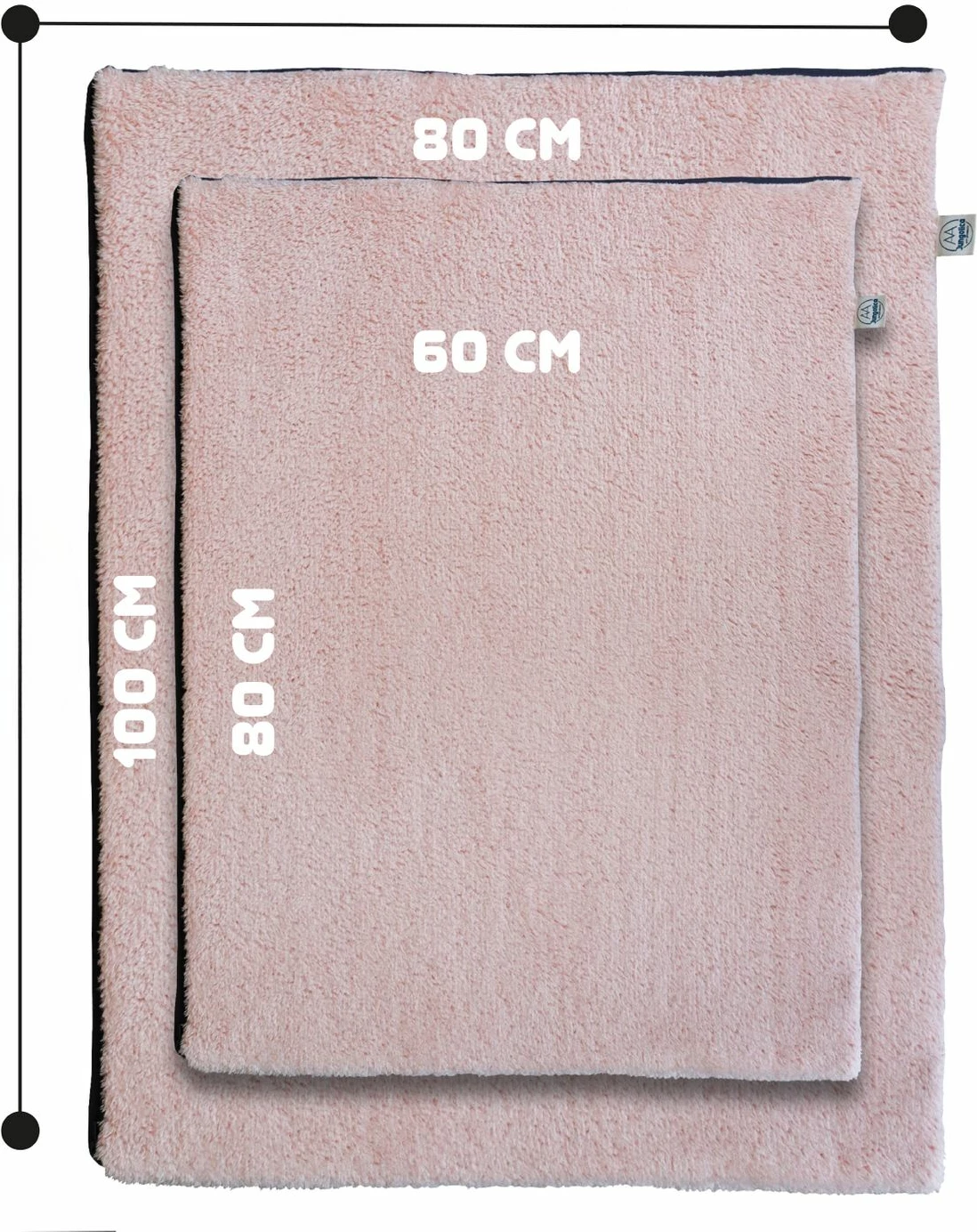 Shtrat për kafshë Paws & Whiskers, Easy Mat, 80x100, rozë