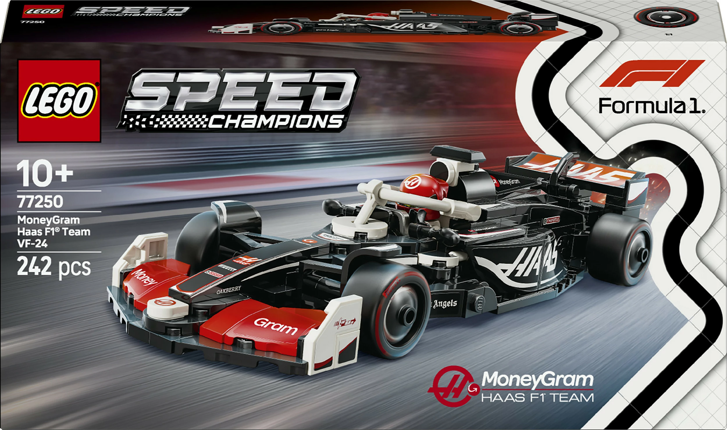 Set ndërtimi LEGO MoneyGram Haas F1 Team VF-24, 242 pjesë, shumëngjyrësh