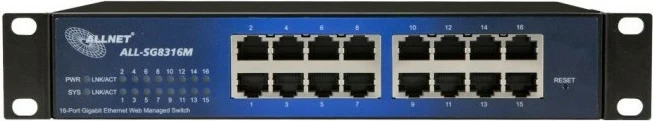 Switch ALLNET 112534, Managed, 16 Porta, Gigabit Ethernet, Rack/Wall mountable