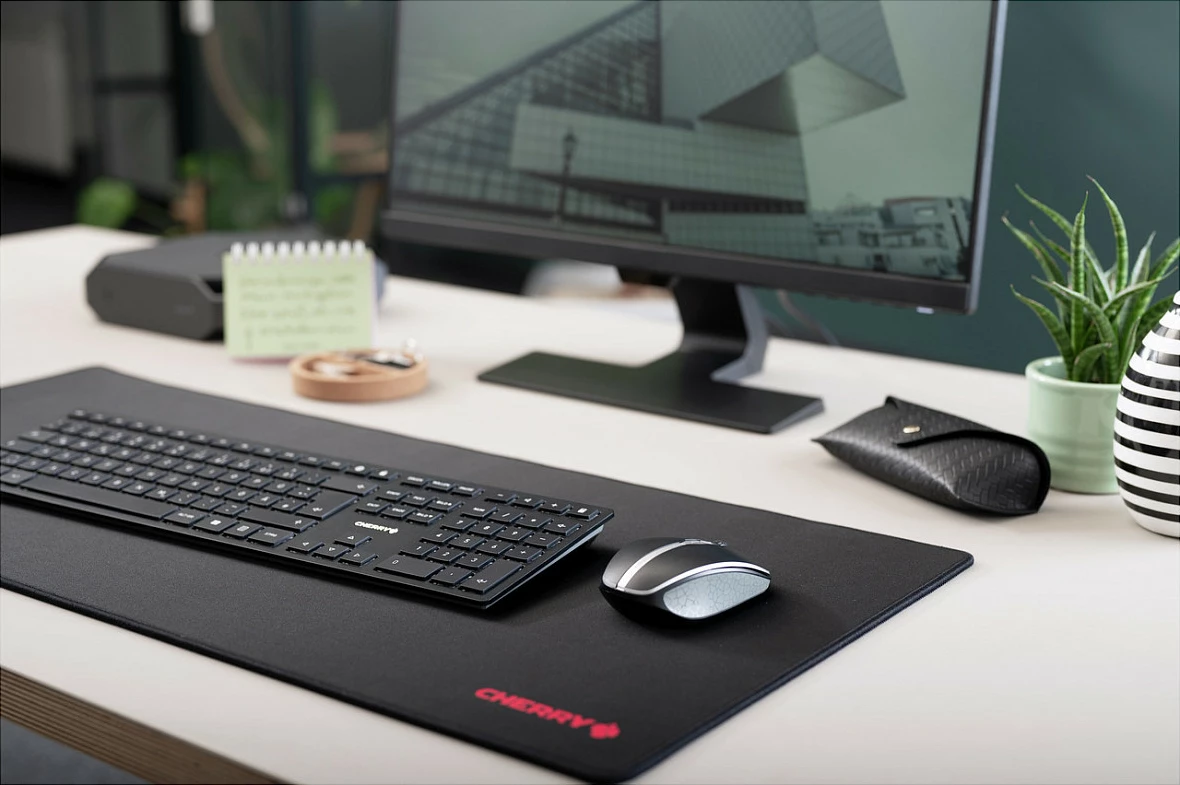 Tastierë Cherry KW 9100 SLIM, AZERTY, e zezë