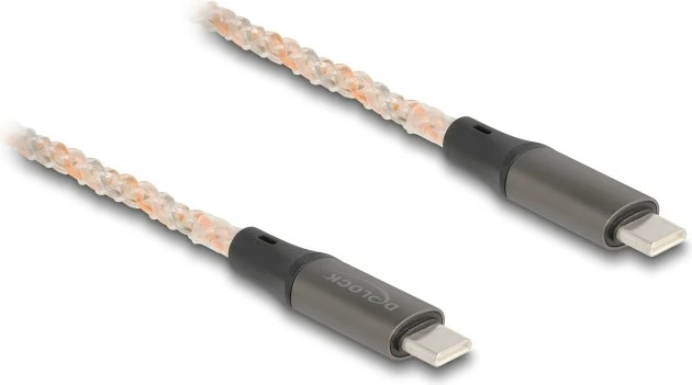 Kabëll USB C DeLOCK 1.2m, USB 2.0, PD 100W, RGB, i zi