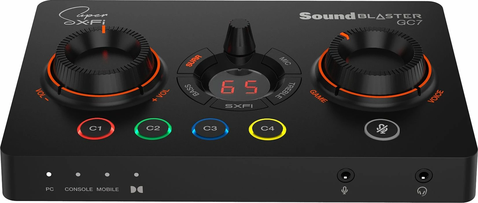 Kartë zëri ekstern Creative Sound Blaster GC7 (70SB185000000) 24-bit/192kHz USB-C 7.1 virtual, e zezë