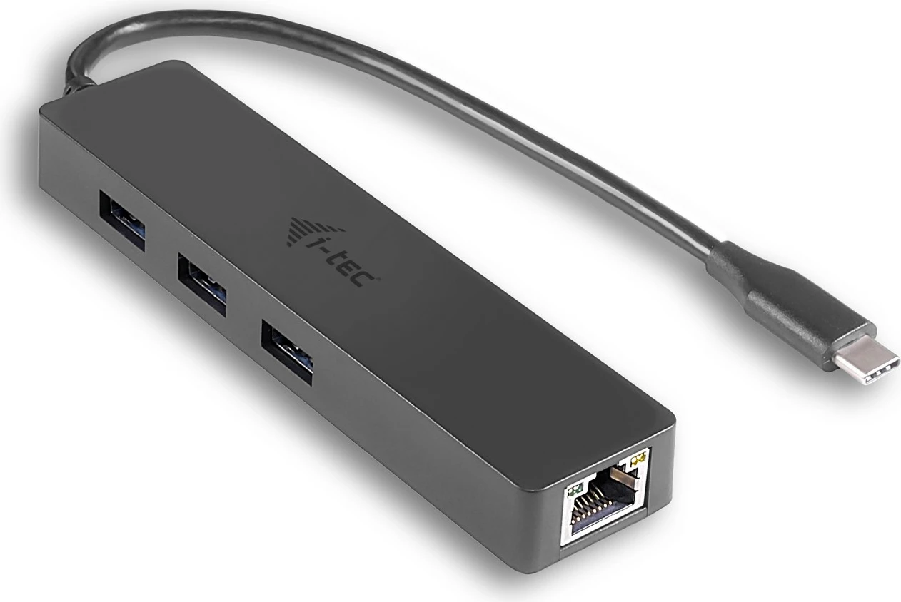 HUB USB-C I-Tec Advance, 3 porta USB 3.0 + Gigabit Ethernet, i zi