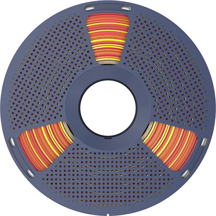 Filament për printim 3D Sunlu PLA+ Silk Dual Color PLA+ Silk DC R Go, DC dyngjyrësh, e kuqe/ari