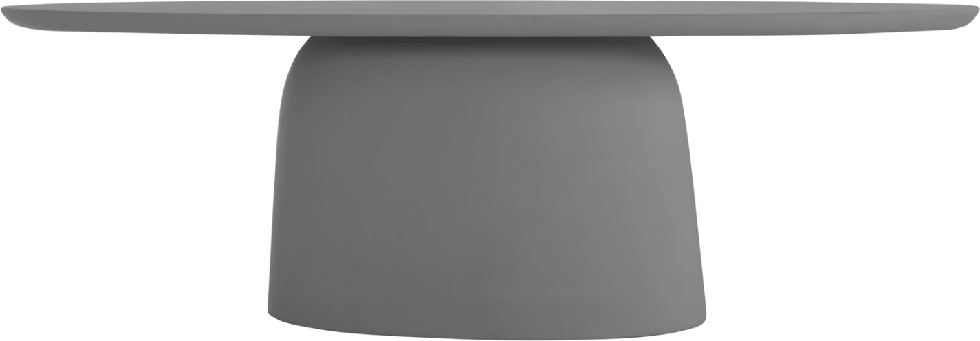 Tavolinë ngrënieje ovale BRECCAN, fibër-cement gri, 240x100x75cm