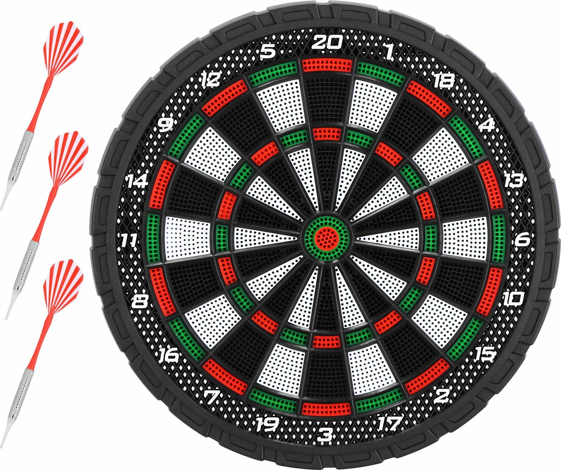 Tabelë darts Spokey Narvi Basic 942240, set me 3 shigjeta me maja plastike