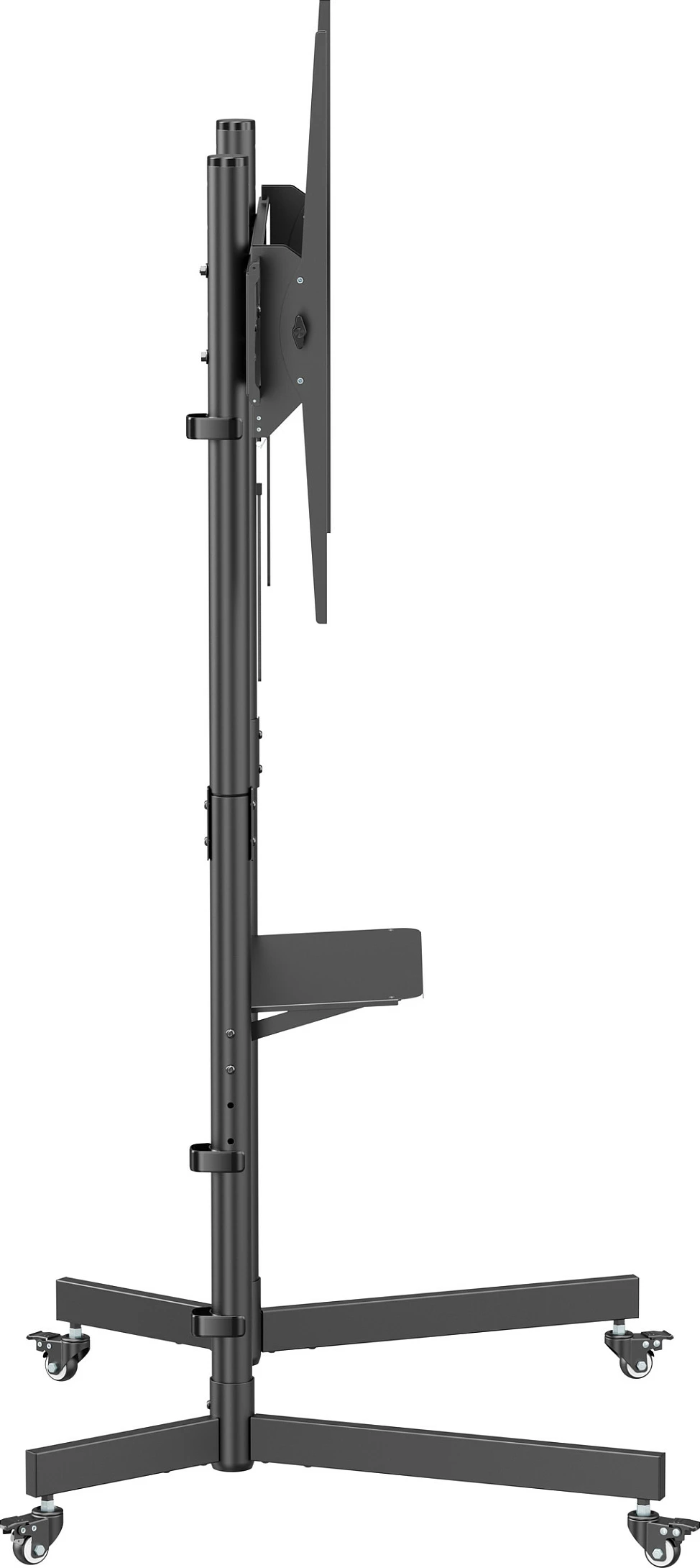 Mbajtëse dyshemeje për TV/ekran EQUIP 650637, 55-100", VESA 800x600, 70 kg, me rrota, e zezë
