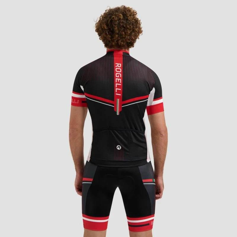 Fanellë çiklizmi për meshkuj Rogelli, e zezë dhe e kuqe