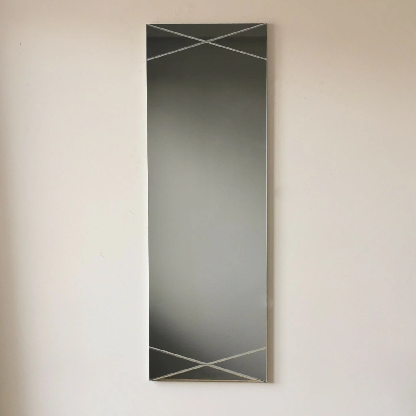 Pasqyrë Hanah Home, A321Y, ngjyrë argjendi, 35x105cm