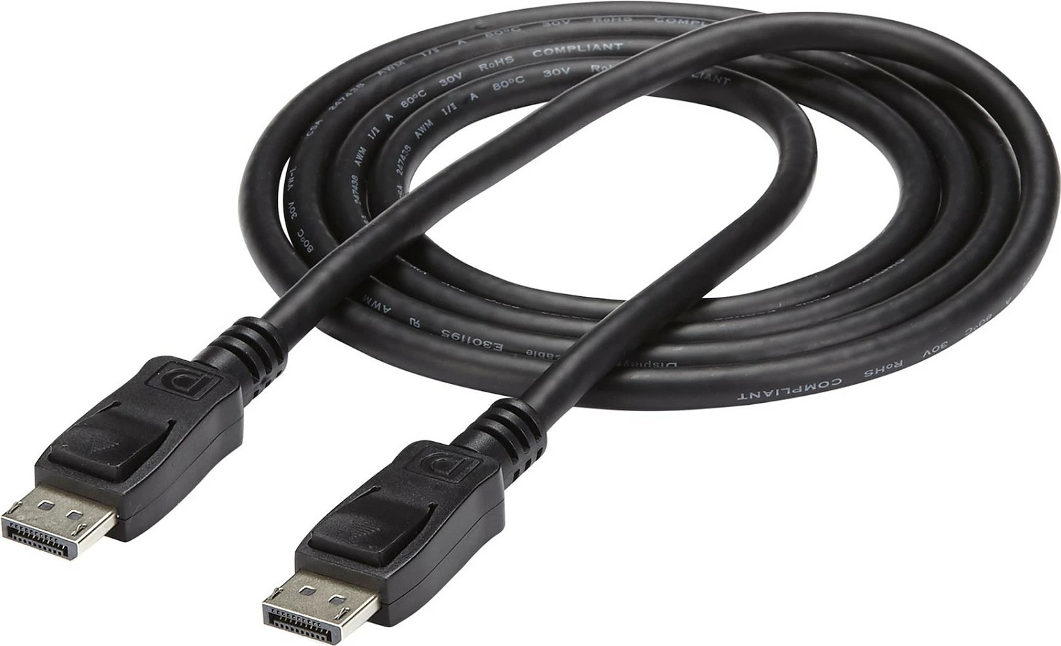 Kabllo DisplayPort StarTech DISPLPORT6L, DP 1.2, 1.8 m, 4K@60Hz, e zezë