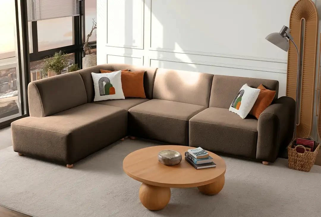 Këndare S-Loft, ngjyrë kafe, Atelier del Sofa, majtas