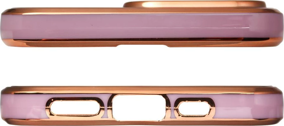 Mbështjellës Hurtel Fashion Case për Xiaomi Redmi Note 11, TPU, Vjollcë me kornizë të artë