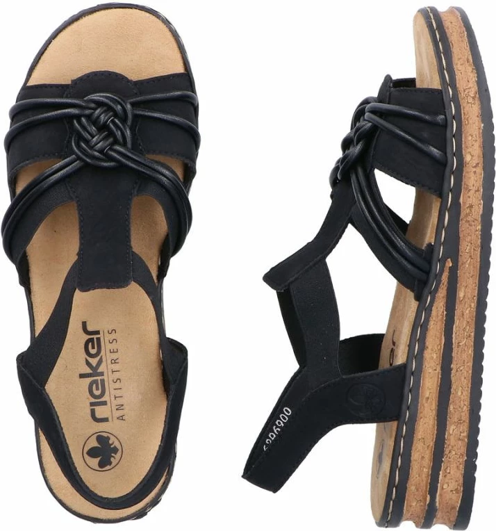 Sandale femrash Rieker 62969-00, të zeza
