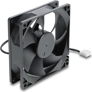 Ventilator për kasë DeLOCK, 92 x 92 x 25 mm, 48 V DC, 4-Pin PWM, i zi