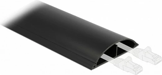 Kanal kabllosh DeLOCK, vetëngjitës 89 x 21 mm, 1 m, PVC, i zi