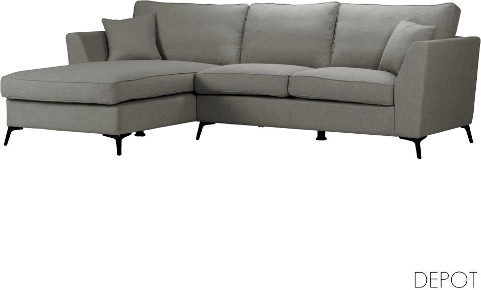 Këndollë BOEL majtas, ngjyrë gri, 280x170x92