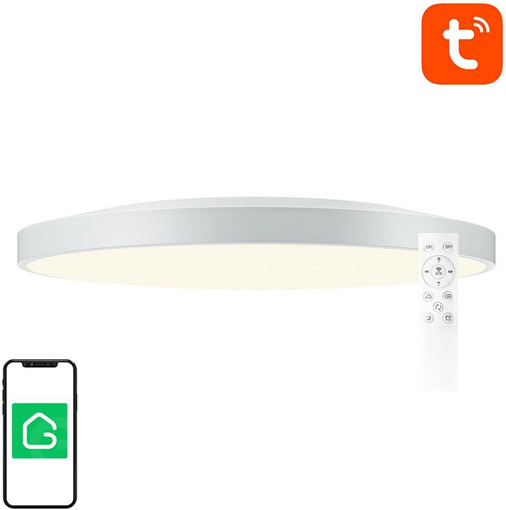 Llambë tavani smart Gosund LB13, 30cm, Bluetooth, 16M ngjyra RGBCW, 1600lm, me telekomandë, Bardhë