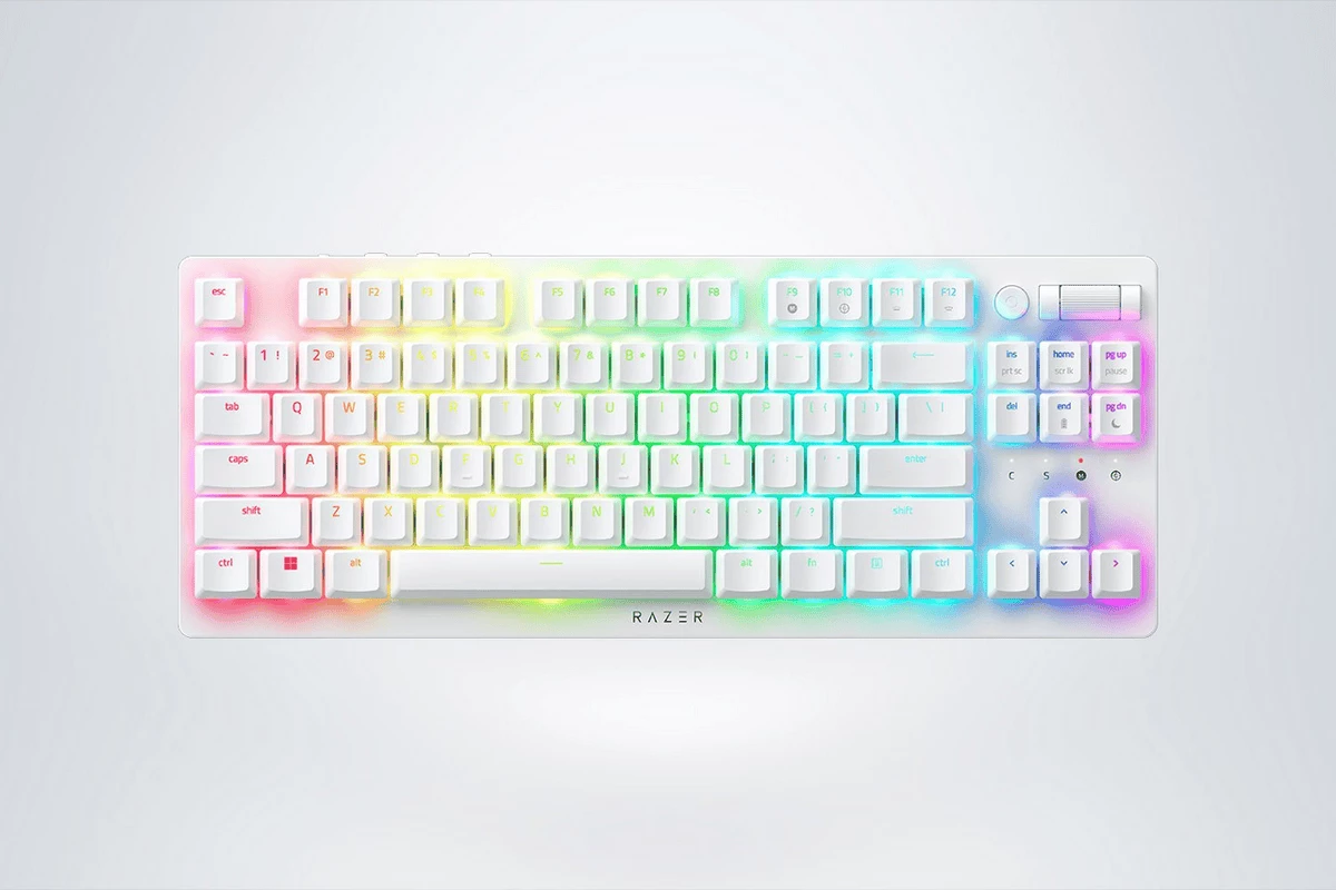 Tastierë gaming Razer DeathStalker V2 Pro TKL RZ03-04373500-R3M1, US-Int layout, TKL, RGB, e bardhë