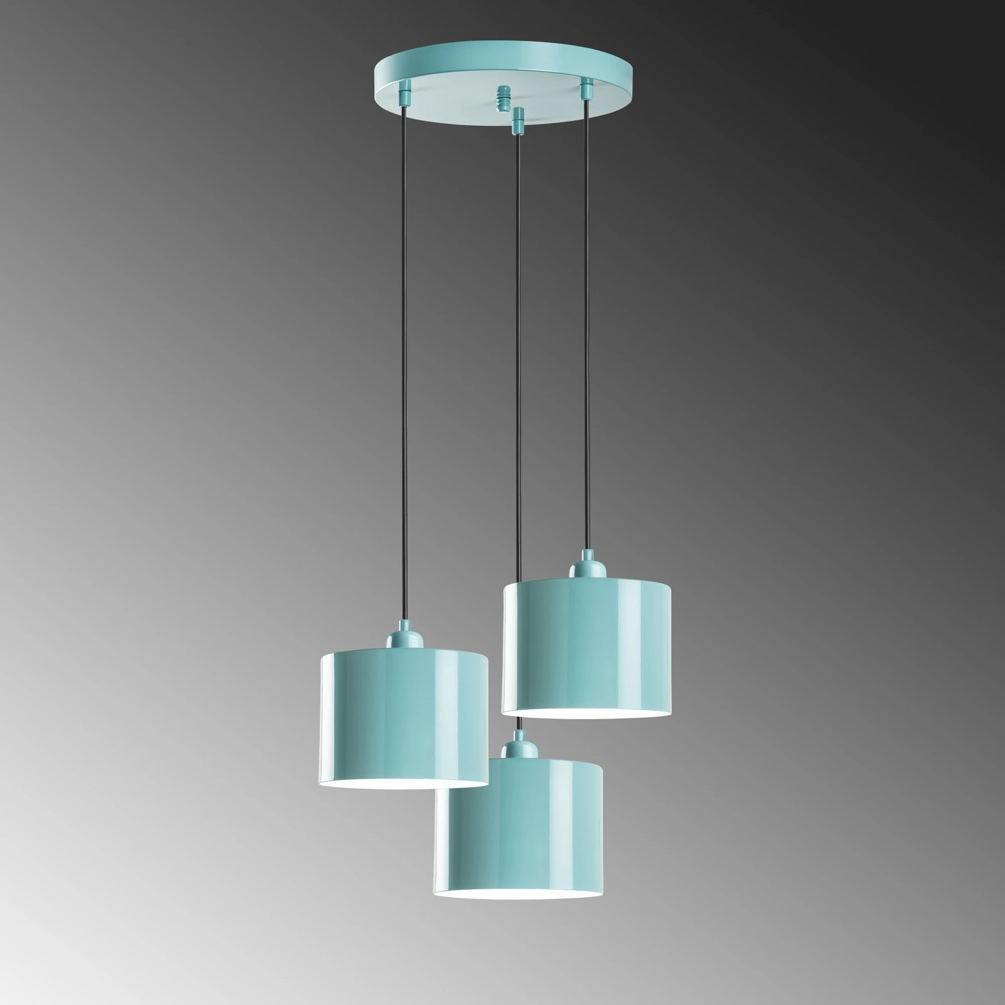 Llambë tavani Opviq, Duz - 195, ngjyrë turquoise, 3 copë