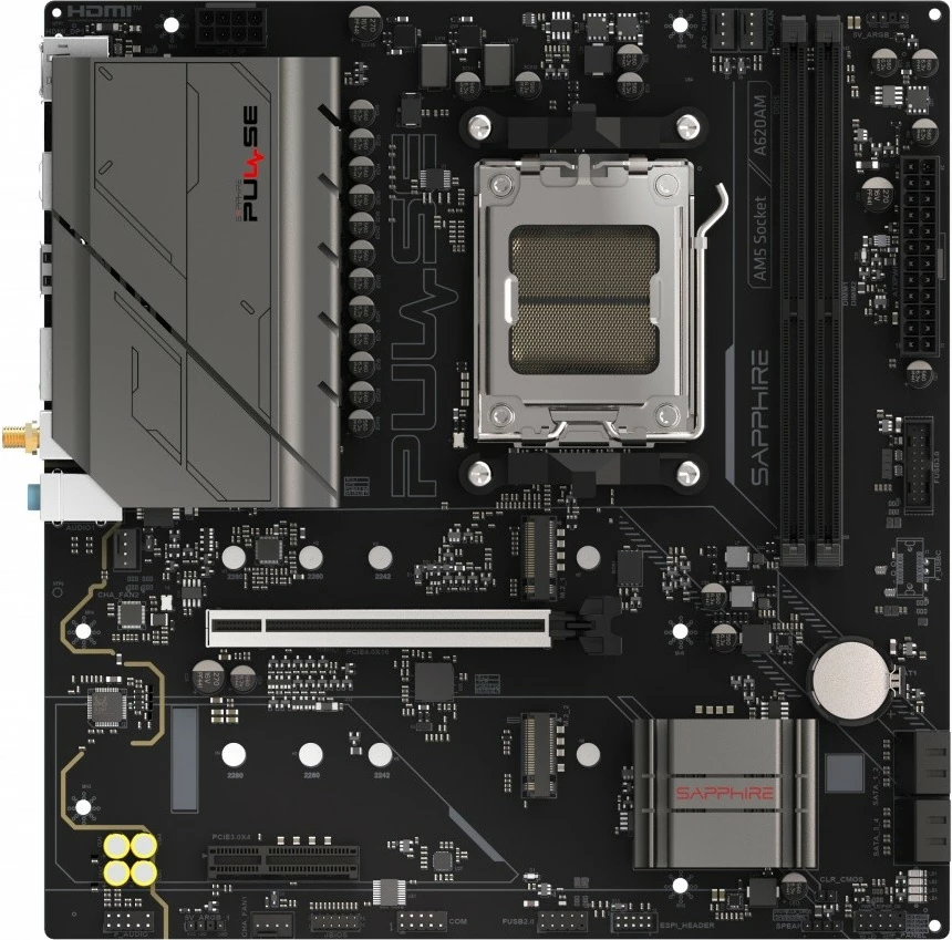 Pllakë amë, Sapphire, PULSE A620AM, Socket AM5, chipset AMD A620, micro ATX, 2x DDR5