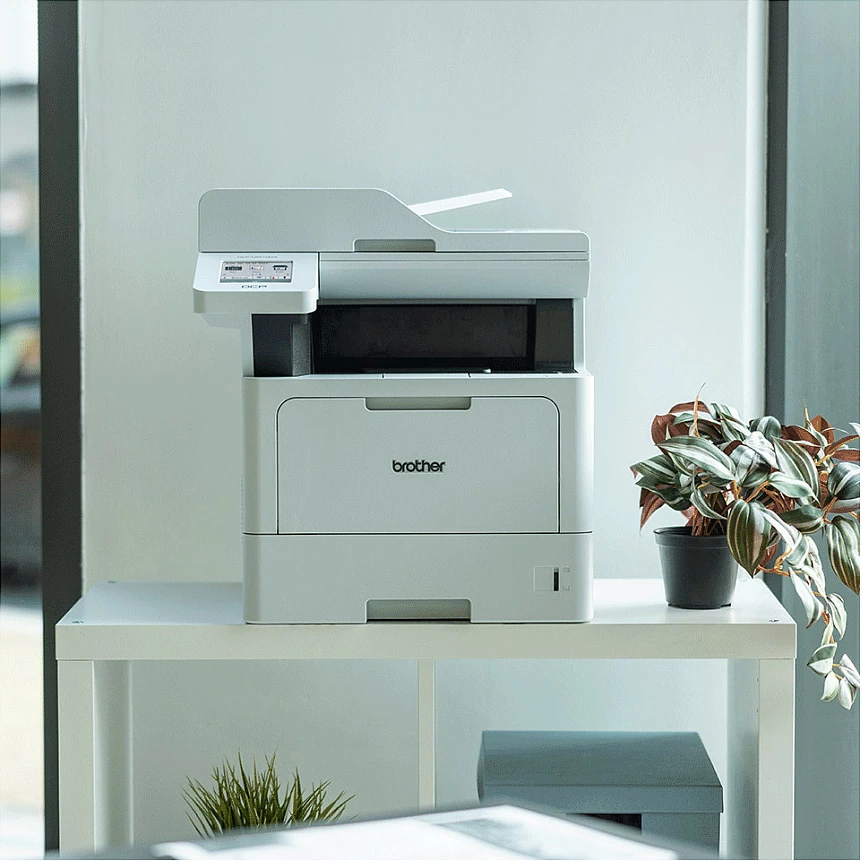 Printer multifunksional Brother DCP-L5510DW, lazer mono, A4, duplex, Wi‑Fi, i bardhë