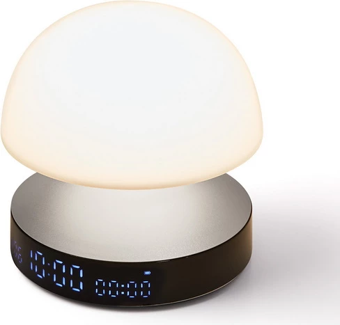 Llambë me orë alarmi 3n1 Lexon Mina Sunrise LR153AP, LCD, alumin