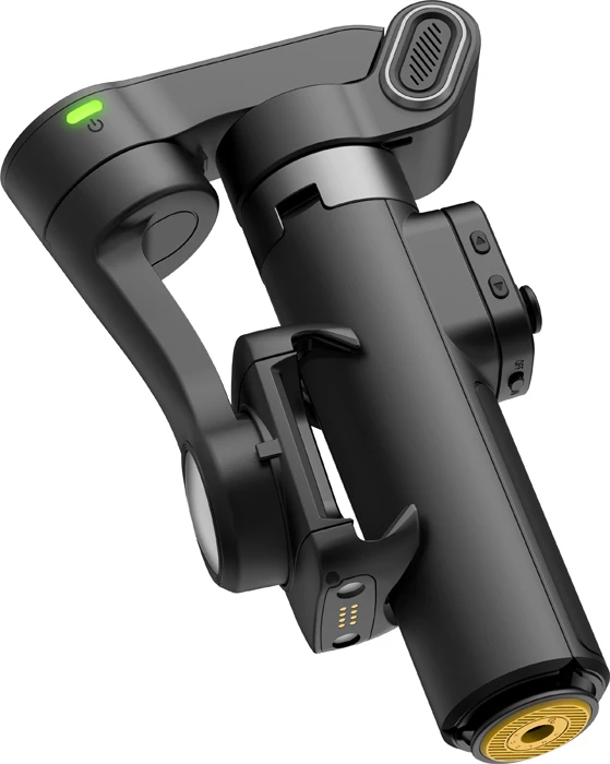 Gimbal stabilizator për celular AOCHUAN Smart X3, 3-aksësh, AI face tracking 360°, shkop zgjatues 51 cm, Bluetooth remote, e zezë, set