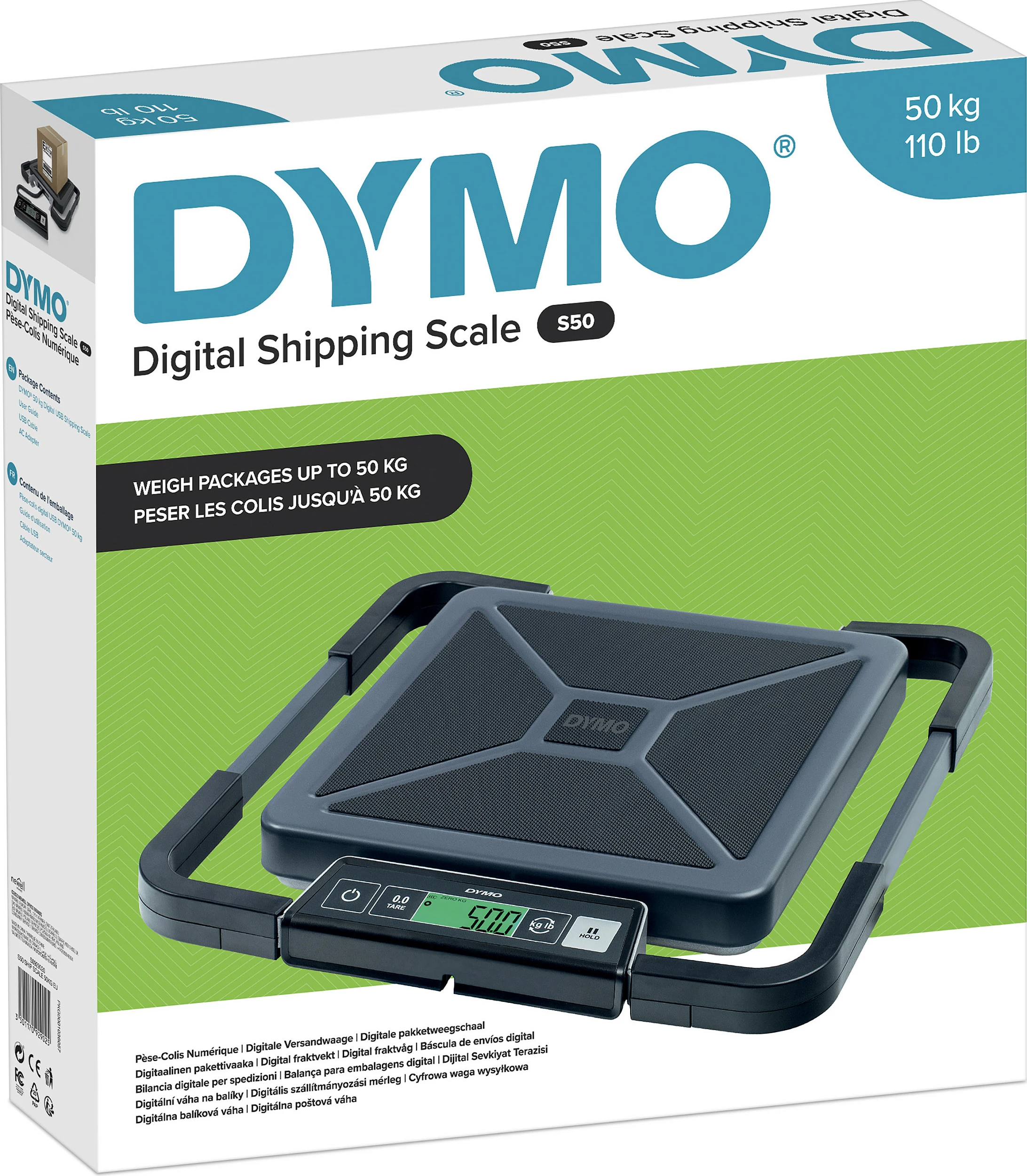 Peshore digjitale Dymo S50, 50 kg, e zezë