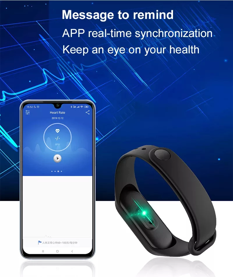 Orë e mençur M4, IOS & Android, e zezë