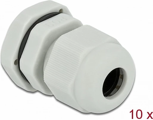 Glandë kabllo DeLOCK PG9, IP68, për kabllo 8 mm, 10 copë, gri