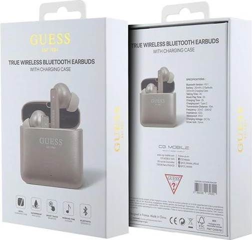 Kufje TWS Bluetooth Guess GUTWSSU20ALEGP me dock, Rose Gold