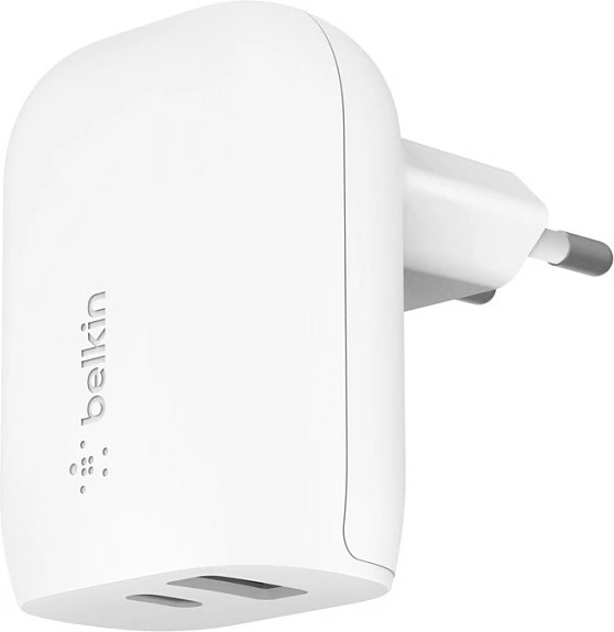 Karikues Belkin 37W me USB-C + USB-A, i bardhë