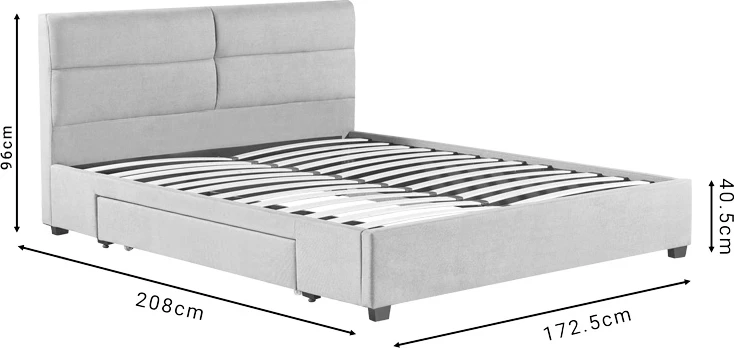 Krevat dopio me sirtar, ngjyrë bezhë, 160x200cm