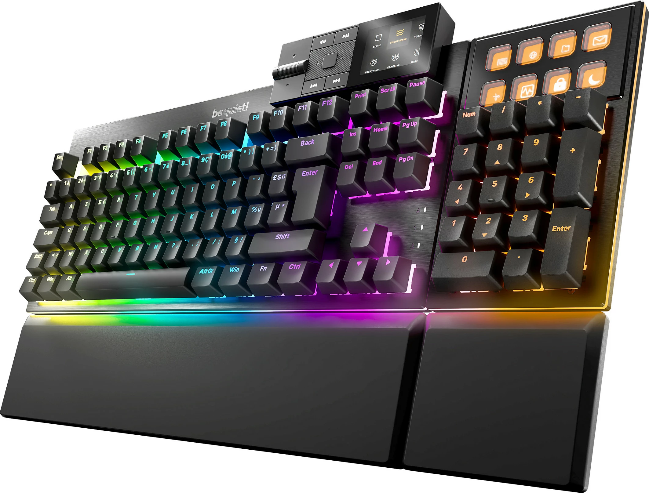 Tastierë mekanike be quiet! Dark Mount, Silent Linear, USB-C, full-size AZERTY FR, RGB, e zezë