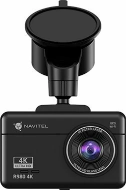 Kamerë regjistruese për veturë Navitel R980 4K, 4K UHD, GPS, Wi‑Fi, ekran 3", microSD deri 128GB, kënd 140°, e zezë