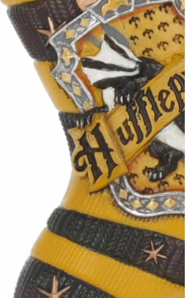 Ornament varës NEMESIS NOW Harry Potter Hufflepuff Stocking, prej rrëshire, i pikturuar me dorë, i licencuar zyrtarisht, verdhë/zi